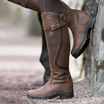 Women's Winter Boots with Non-Slip Traction and Ankle Support, Brown