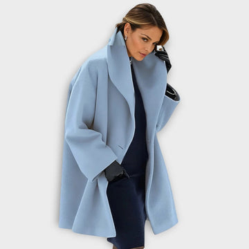 Wool Blend Coat for Women with Wind Resistant Shell and Soft Lining