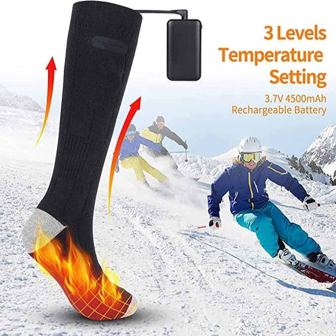 Heated Socks with Three Temperature Settings and 8-Hour Battery Life for Winter Activities