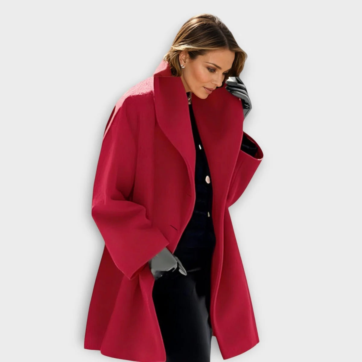Wool Blend Coat for Women with Wind Resistant Shell and Soft Lining