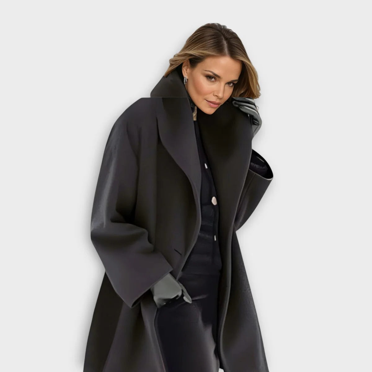 Wool Blend Coat for Women with Wind Resistant Shell and Soft Lining