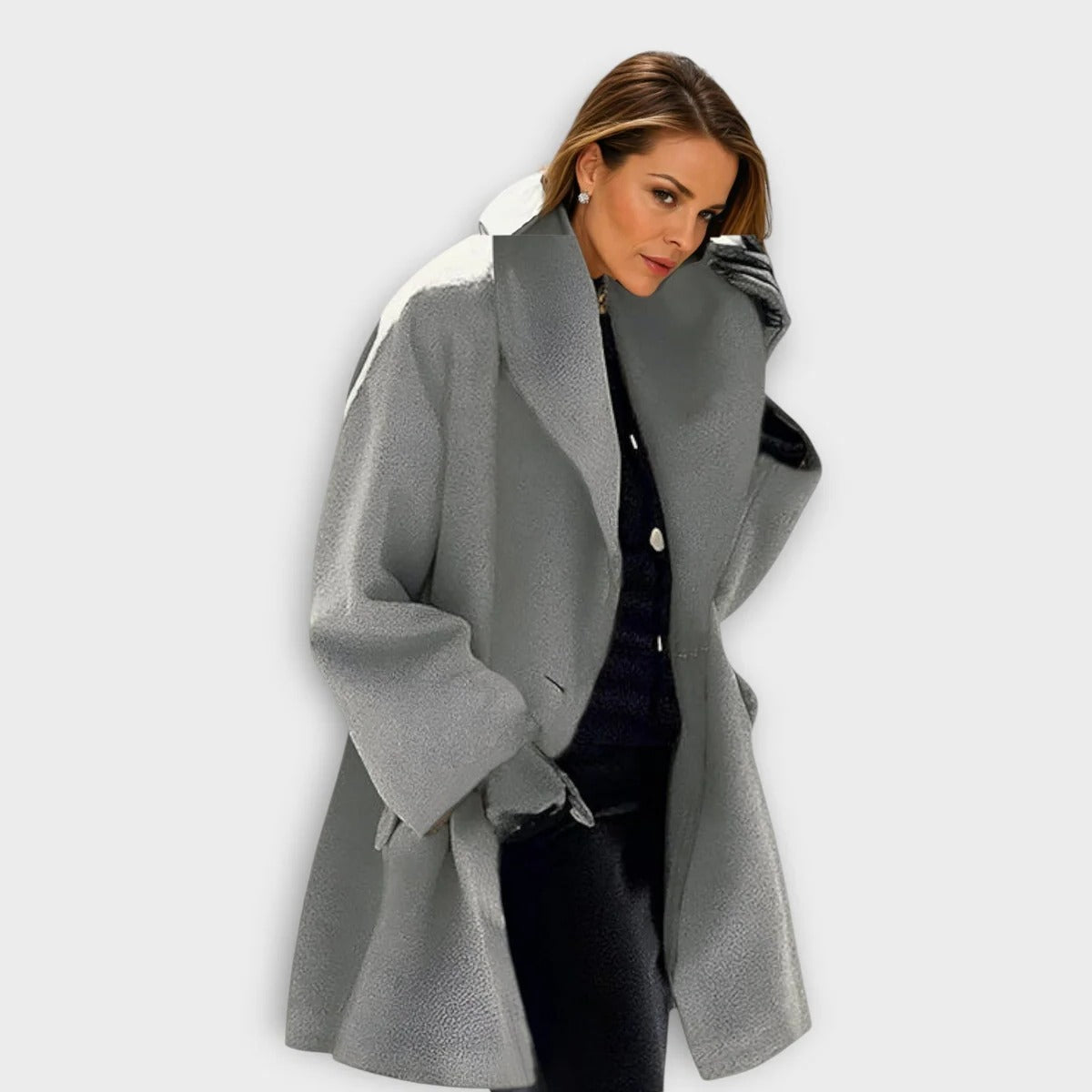 Wool Blend Coat for Women with Wind Resistant Shell and Soft Lining