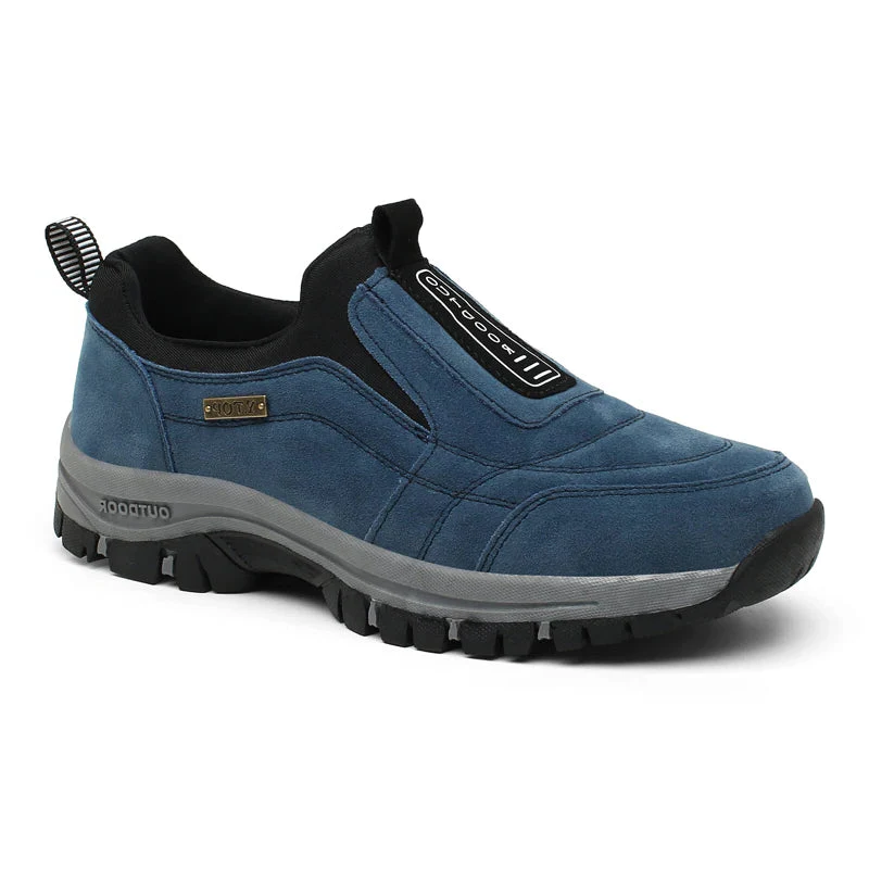 Orthopedic Hiking Shoes with Dual Zone Cushioning and Slip-On Design, High Traction Sole