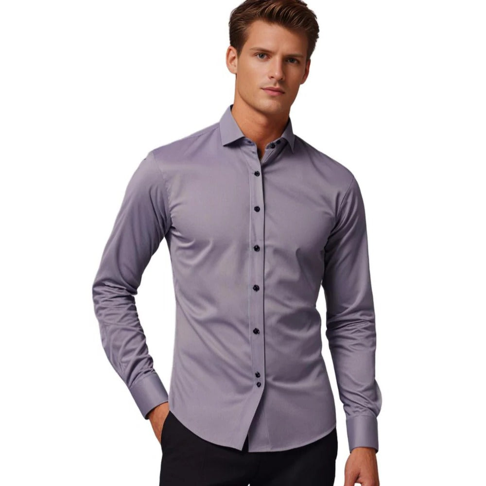 Stretch Shirt for Men with Breathable Weave and Layering Design