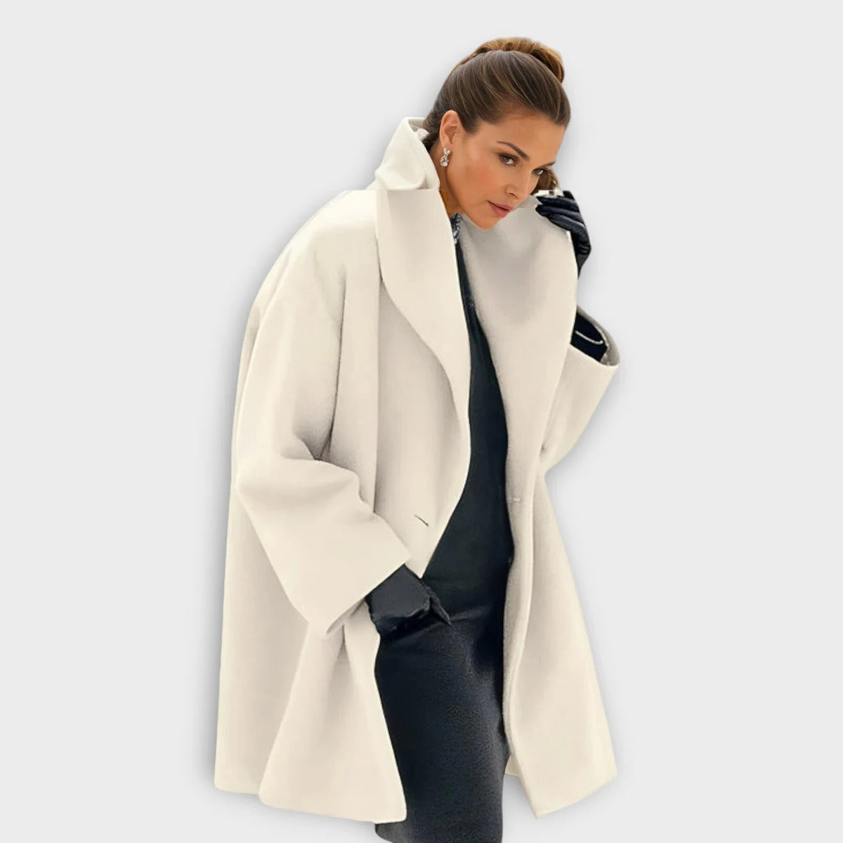 Wool Blend Coat for Women with Wind Resistant Shell and Soft Lining
