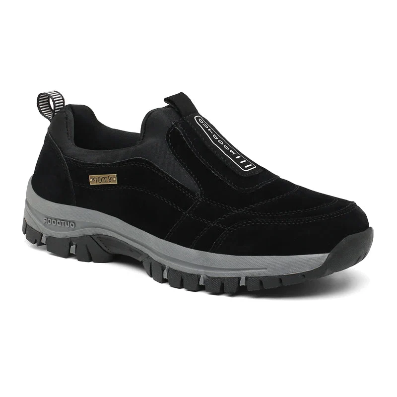 Orthopedic Hiking Shoes with Dual Zone Cushioning and Slip-On Design, High Traction Sole