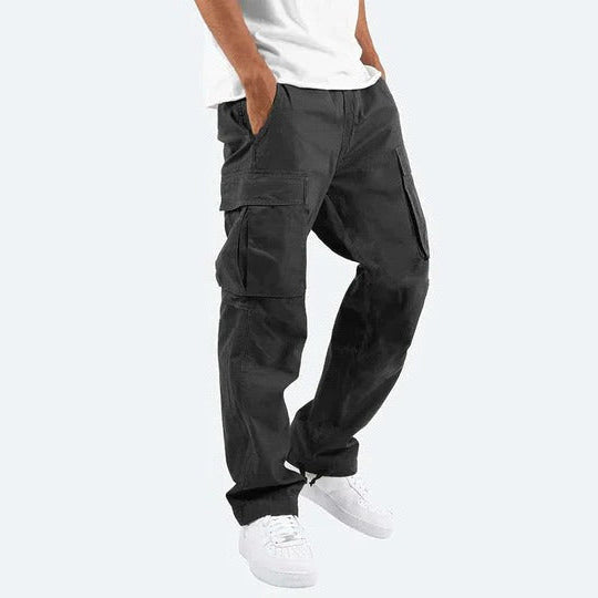 Cargo Pants for Men with Straight Fit and Multiple Side Pockets