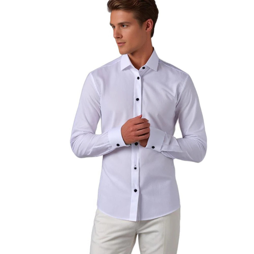 Stretch Shirt for Men with Breathable Weave and Layering Design
