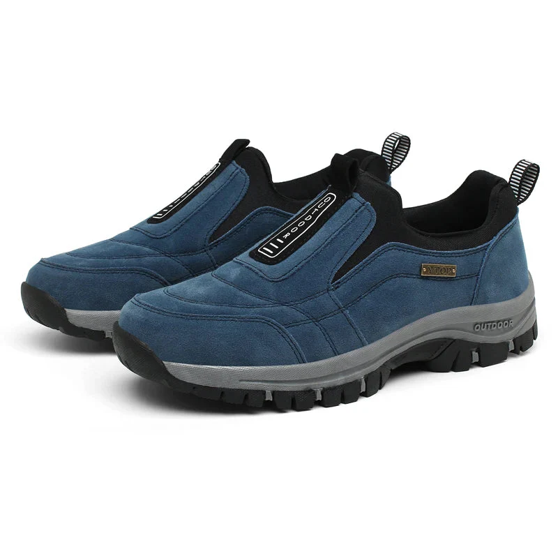 Orthopedic Hiking Shoes with Dual Zone Cushioning and Slip-On Design, High Traction Sole