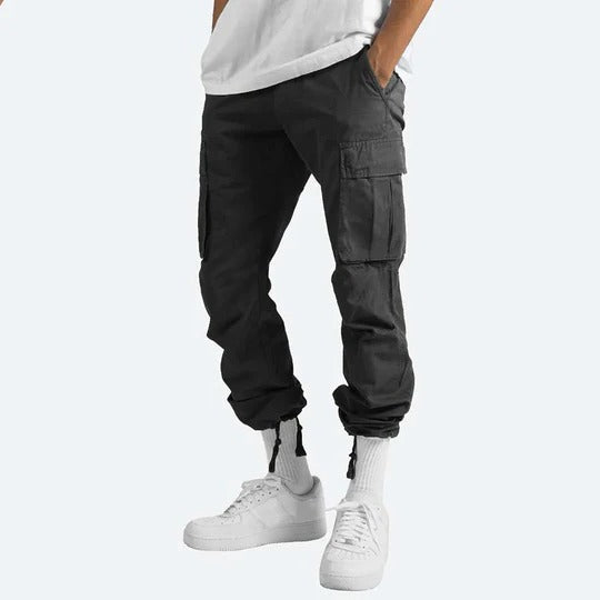 Cargo Pants for Men with Straight Fit and Multiple Side Pockets
