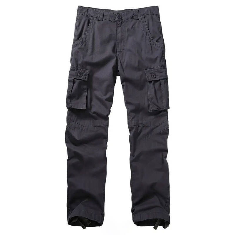 Cargo Pants for Men with Eight Pockets and Drawstring Leg Openings, Camouflage Ripstop