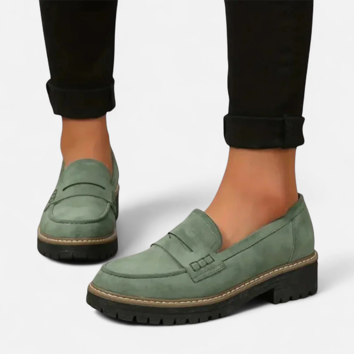 Slip On Loafers with Arch Support and Rounded Toe Box for All Day Wear