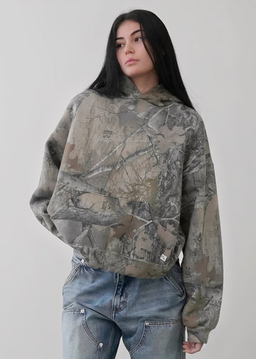 Damen Kapuzenpullover mit bedrucktem Motiv, langen Ärmeln und lockerem Schnitt