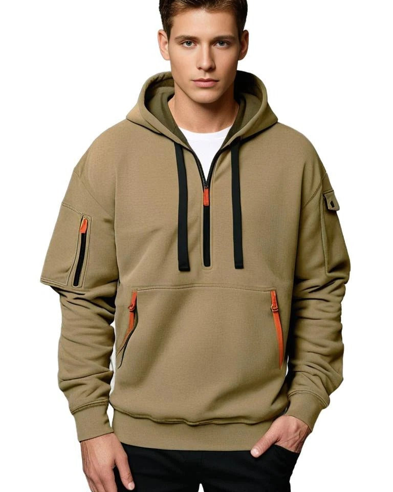 Hooded Pullover with Soft Knit Fabric and Modern Regular Fit