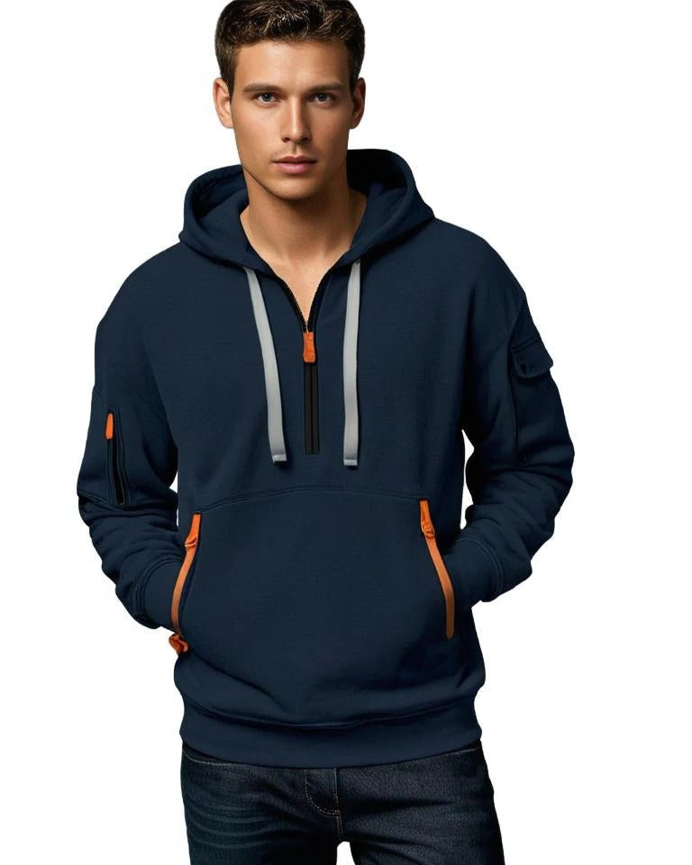 Hooded Pullover with Soft Knit Fabric and Modern Regular Fit