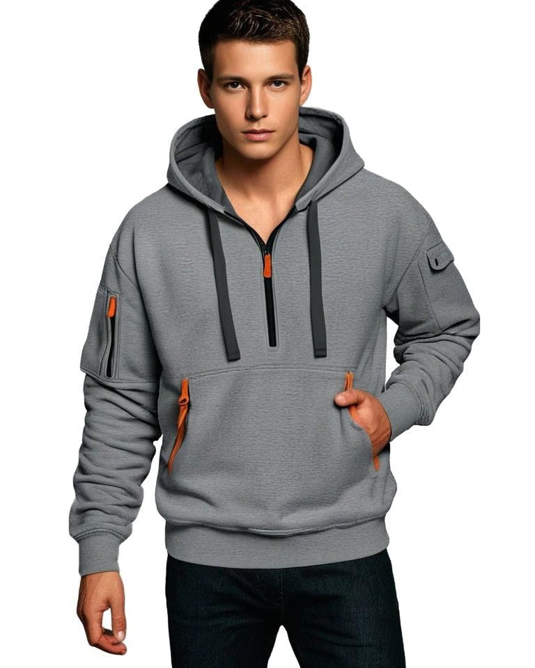 Hooded Pullover with Soft Knit Fabric and Modern Regular Fit