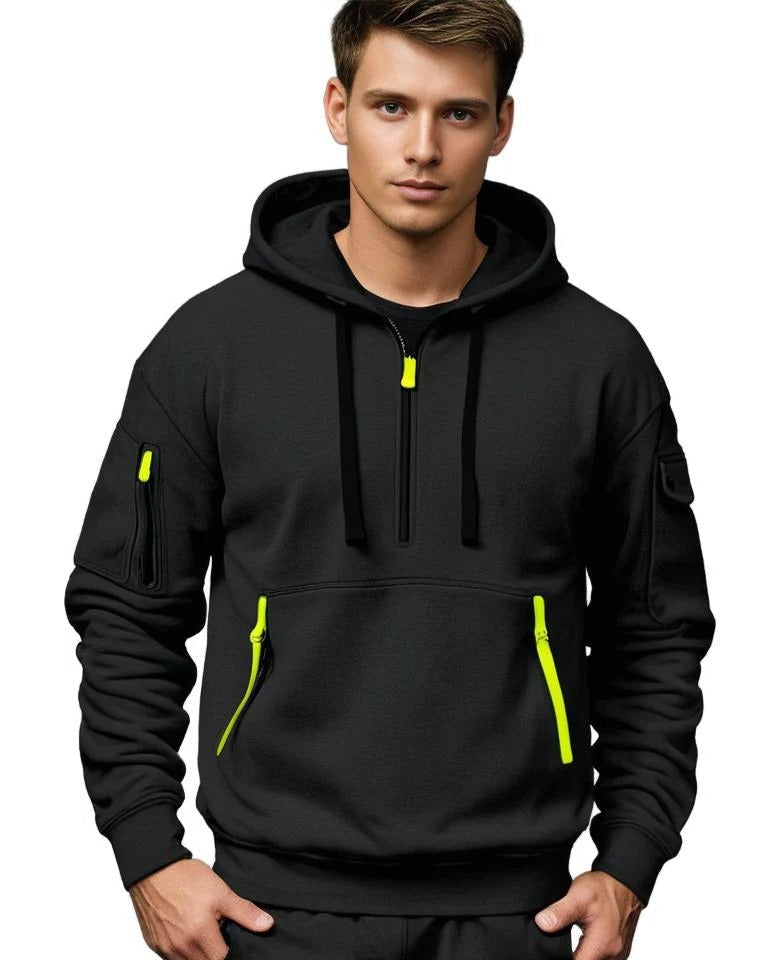 Hooded Pullover with Soft Knit Fabric and Modern Regular Fit