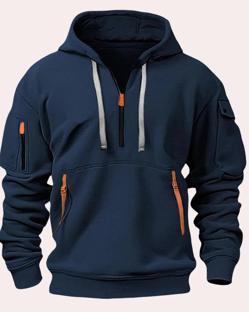Hooded Pullover with Soft Knit Fabric and Modern Regular Fit