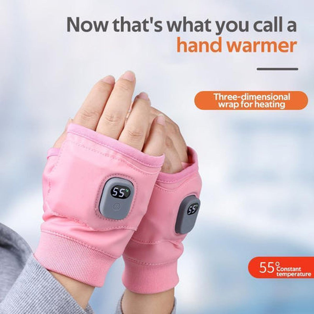 Heated Fingerless Gloves with Touchscreen Access and Three Heat Settings