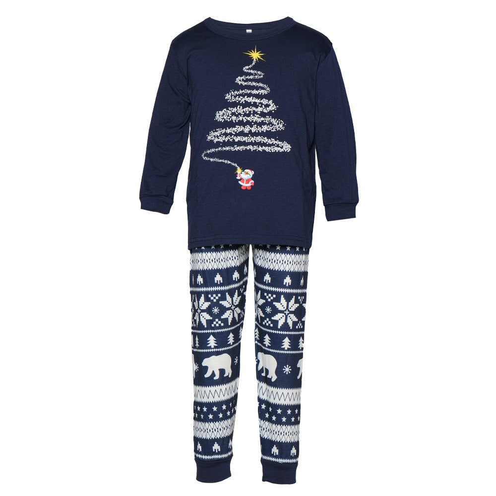 Family Matching Christmas Pajama Set with Reindeer and Snowflake Design