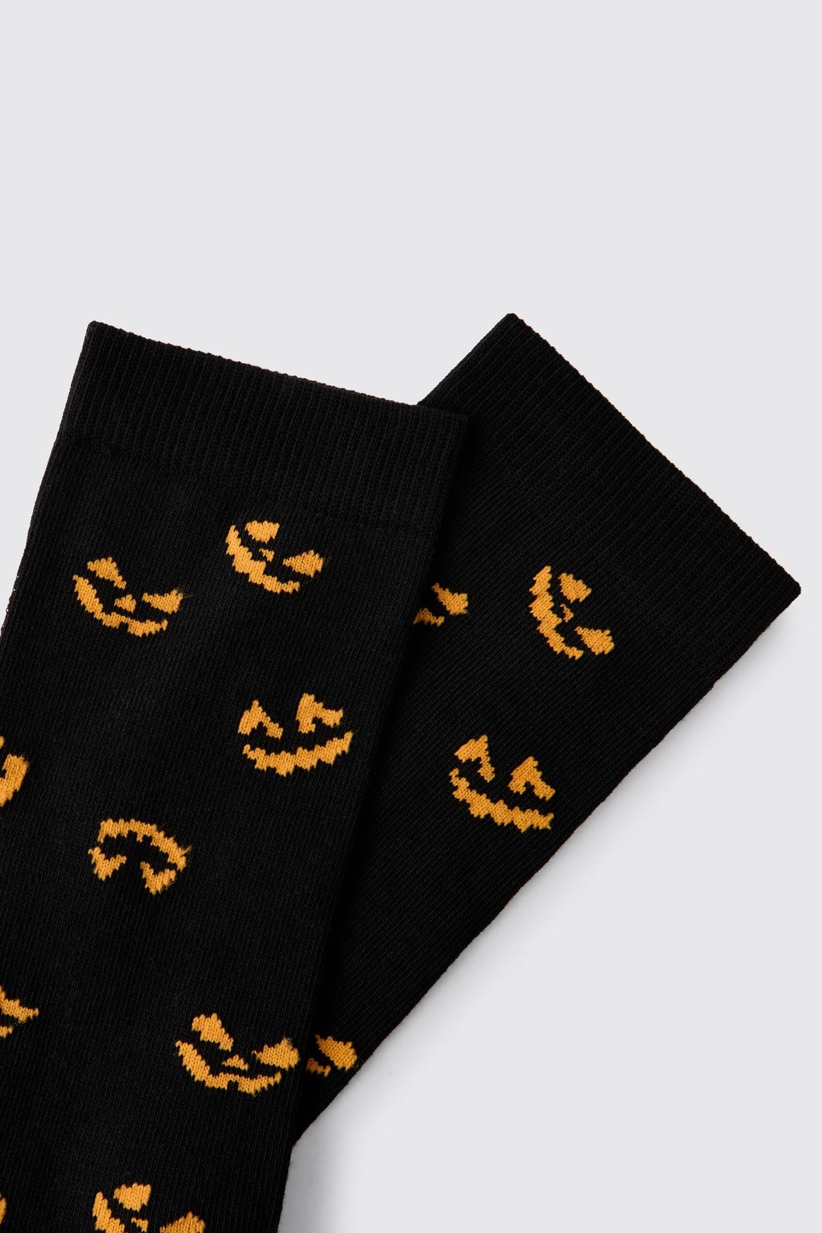 Jack O Lantern Crew Socks with Cotton Blend and Elasticated Cuff