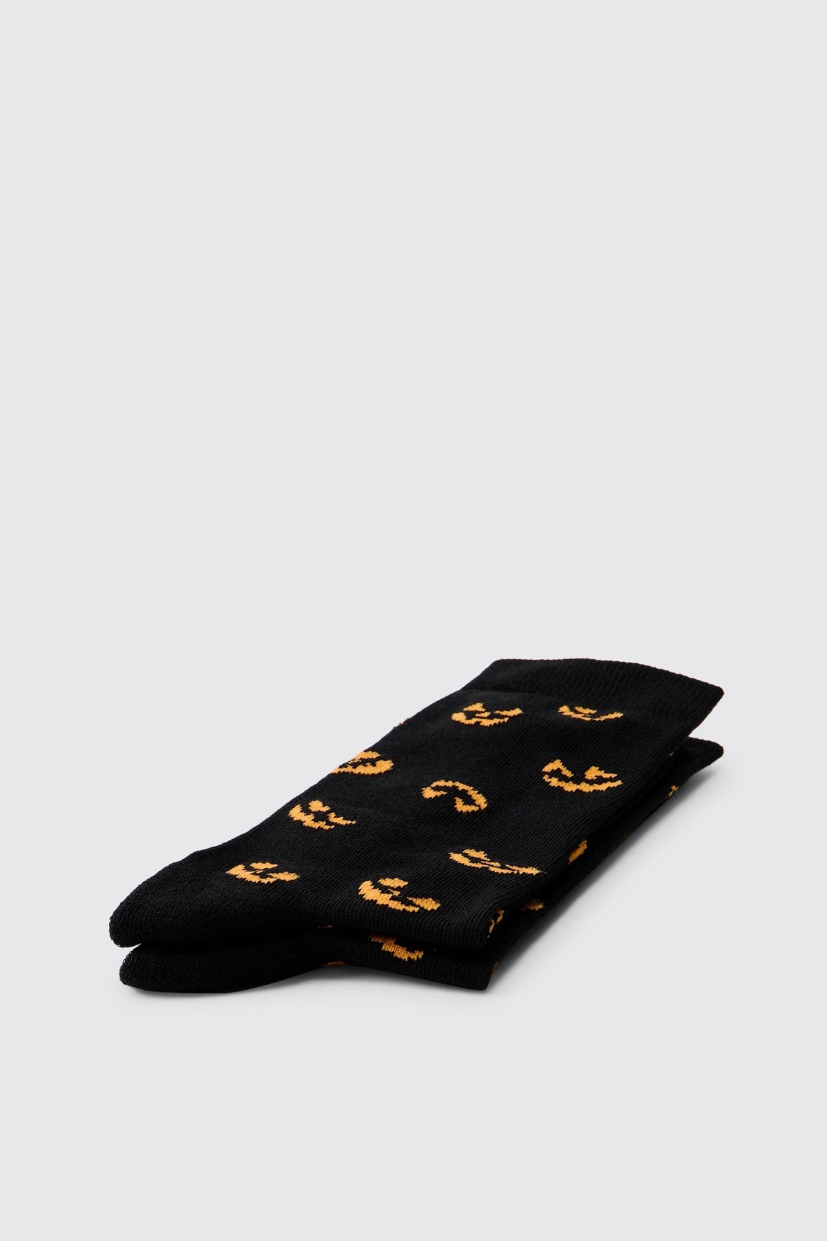 Jack O Lantern Crew Socks with Cotton Blend and Elasticated Cuff