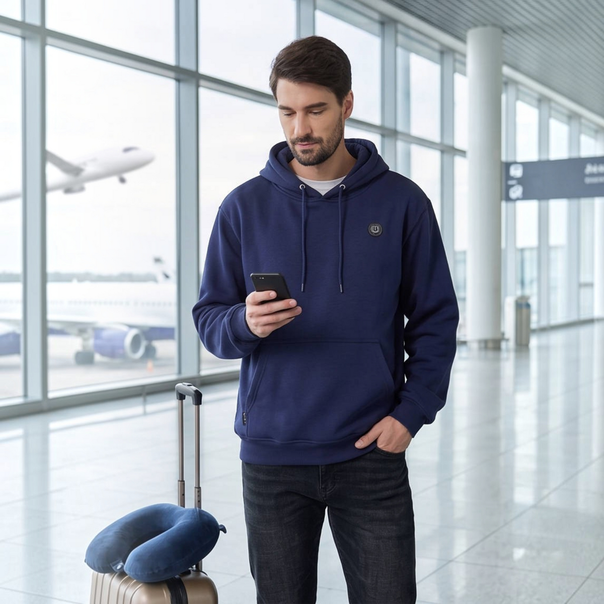Heated Hoodie with Five Carbon Fiber Zones and Three Temperature Settings