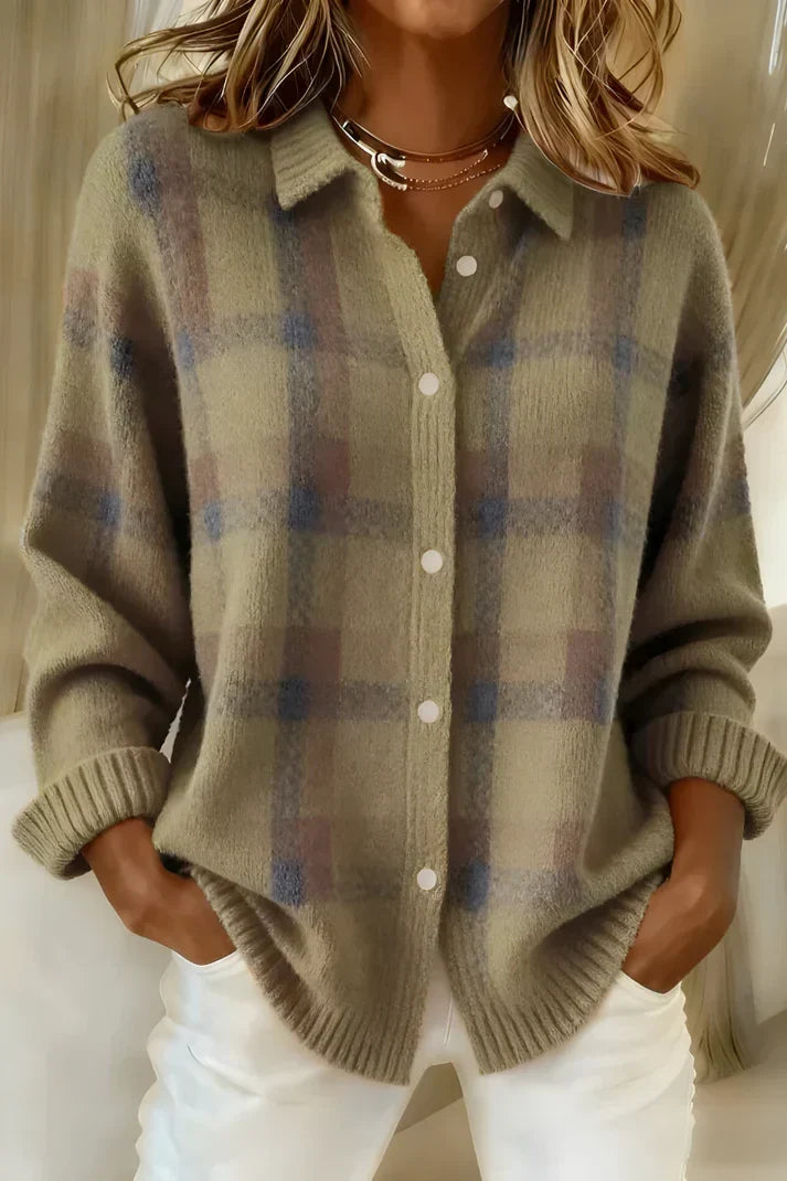 Longline Cardigan with Button Front Closure and Relaxed Fit for Layering