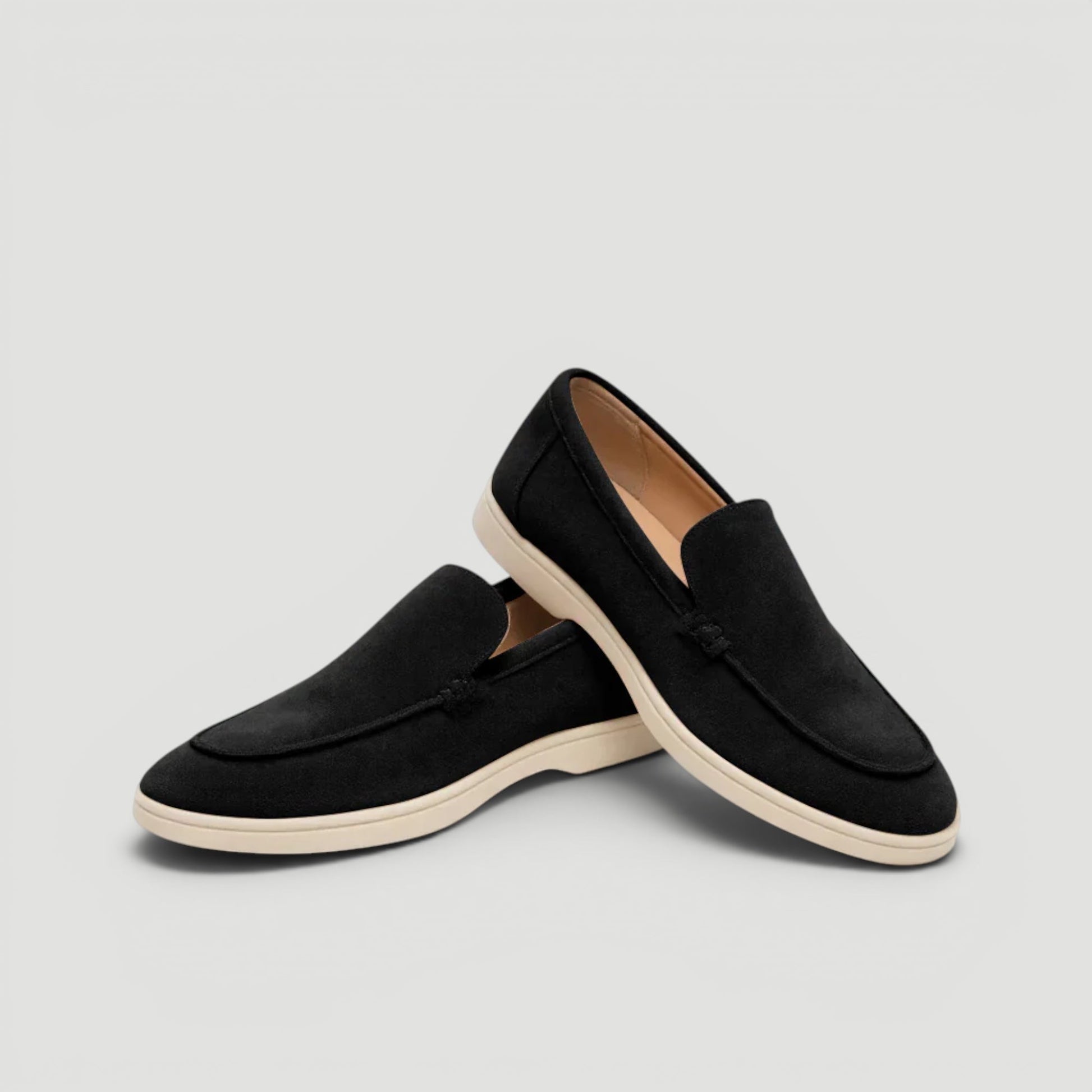 Versatile men's slip-on loafers, smart-casual summer footwear combining comfort & classic style.