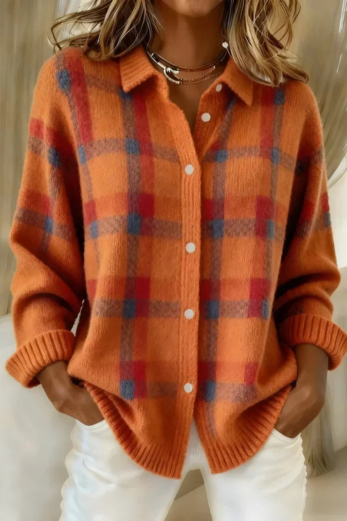 Longline Cardigan with Button Front Closure and Relaxed Fit for Layering