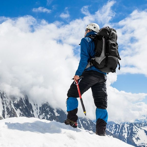 Goose Down Insulated Pants with Full Leg Side Zippers and Water Resistant Lower Legs