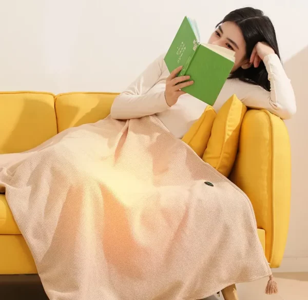 Heated Shawl with 3 Temperature Levels and Detachable Heating Element, Machine Washable