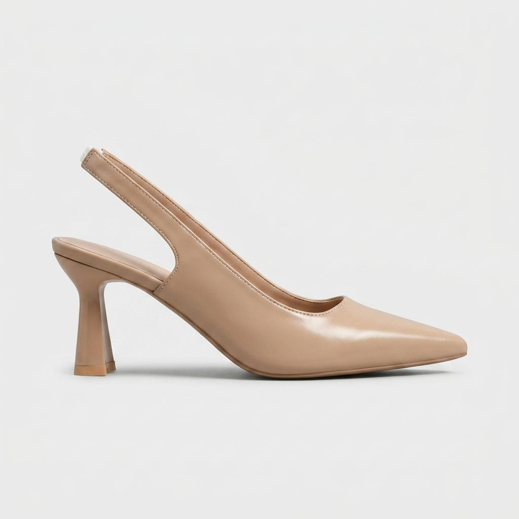 Women's Heels Pointed Toe Slingback Block Heel Mid Height