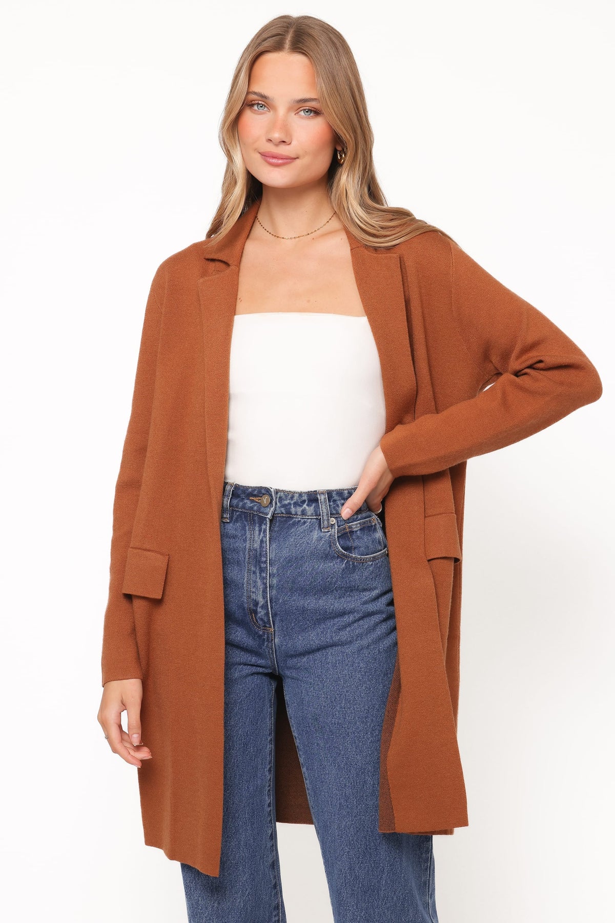 Petal and Pup USA OUTERWEAR Chester Horses Coatigan - Brown