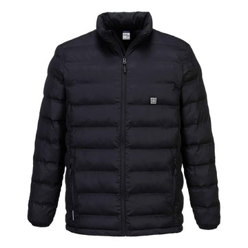 Quilted Heated Tunnel Work Coat with Carbon Fiber Panels and Zipped Pockets for Cold Jobs