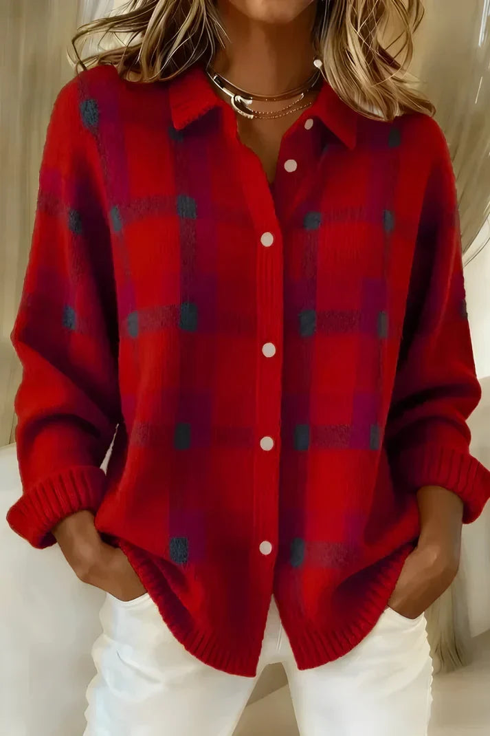 Longline Cardigan with Button Front Closure and Relaxed Fit for Layering