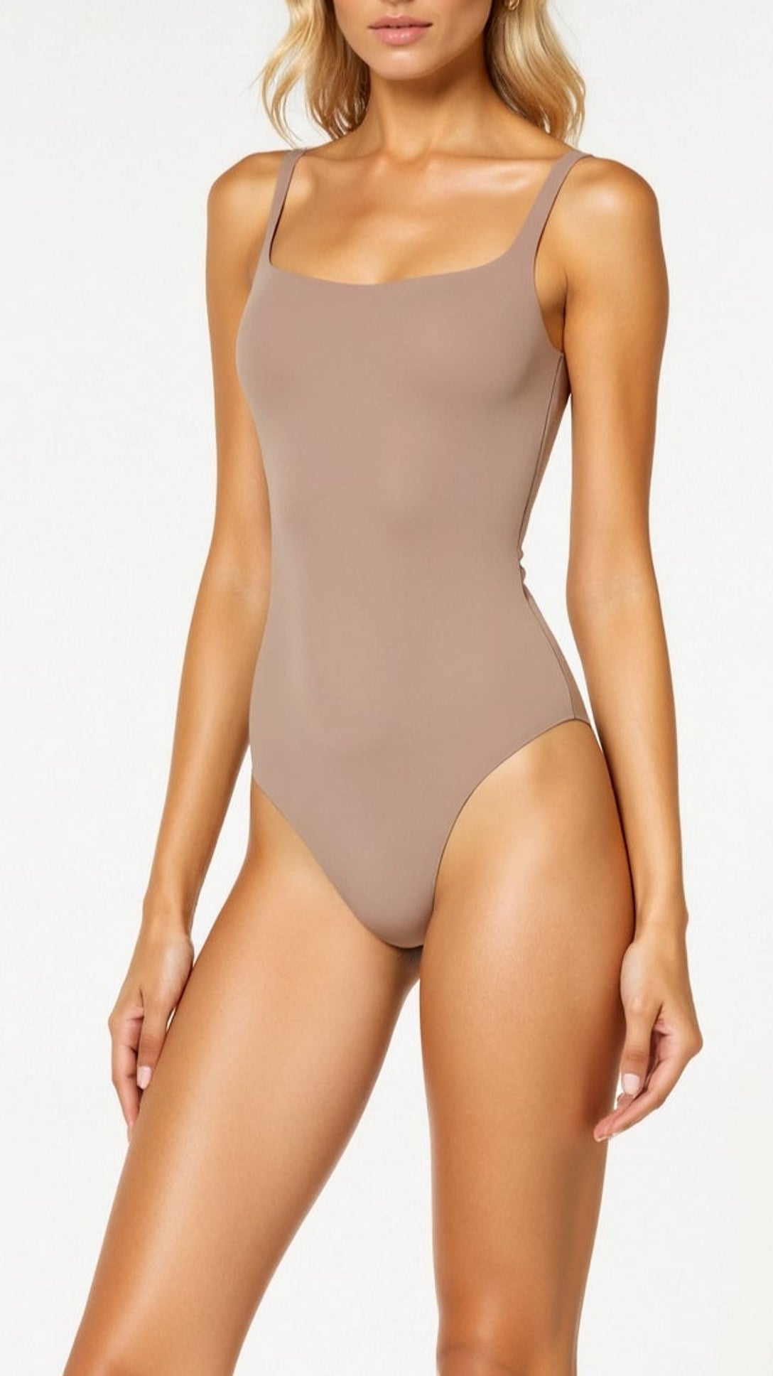 Women's Sleeveless Plunge Neckline Thong Bodysuit