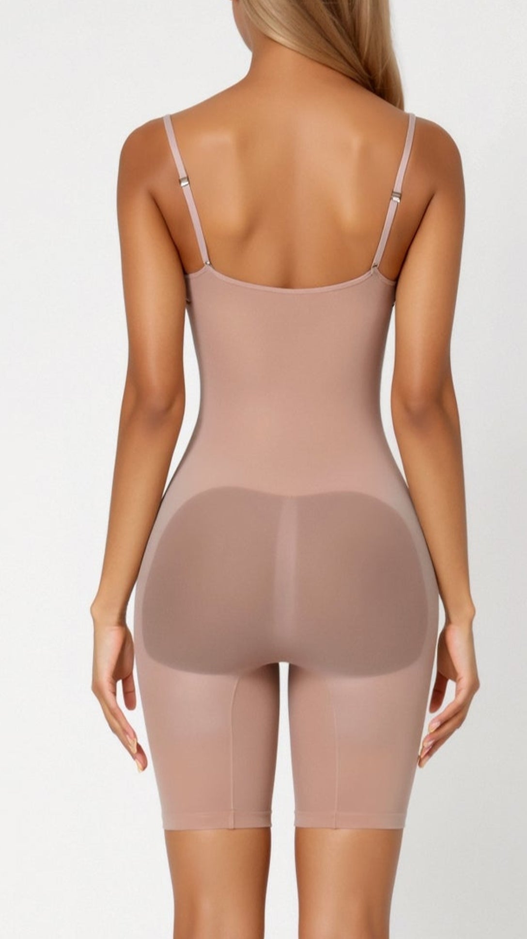 Women's Sleeveless Scoop Neck Mid-Thigh Sculpting Bodysuit