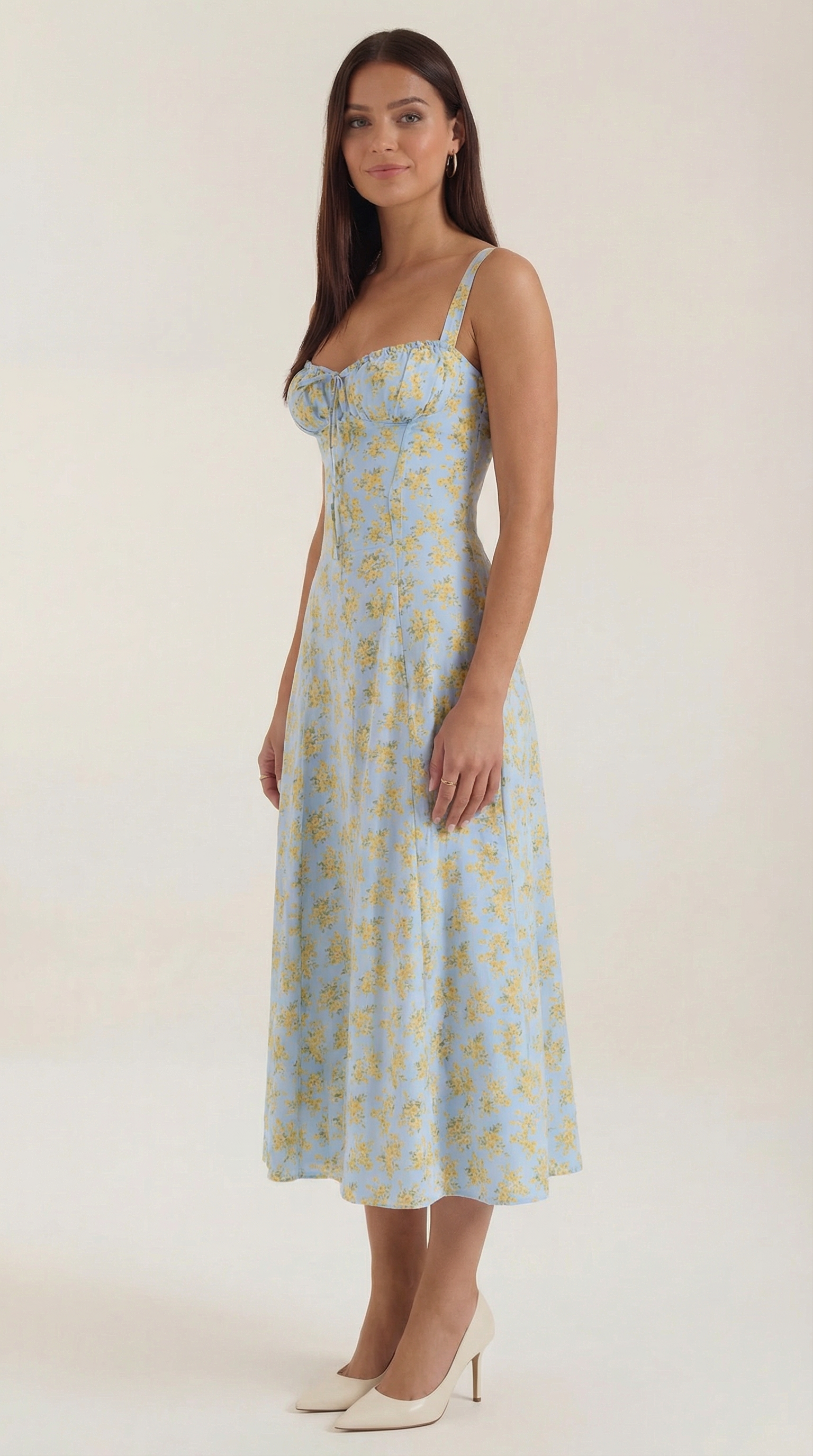 Women's Floral Midi Dress Sweetheart