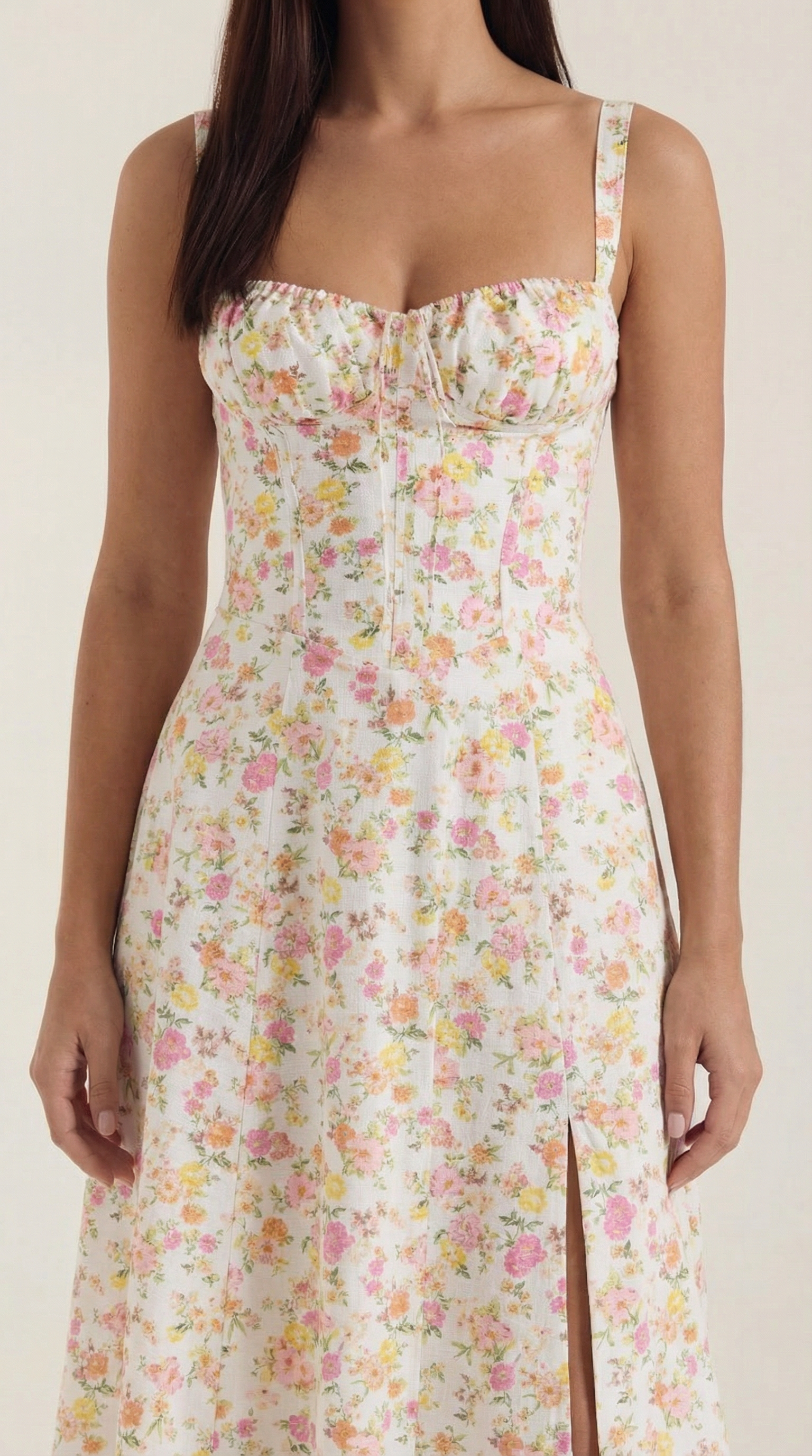Women's Floral Midi Dress Sweetheart