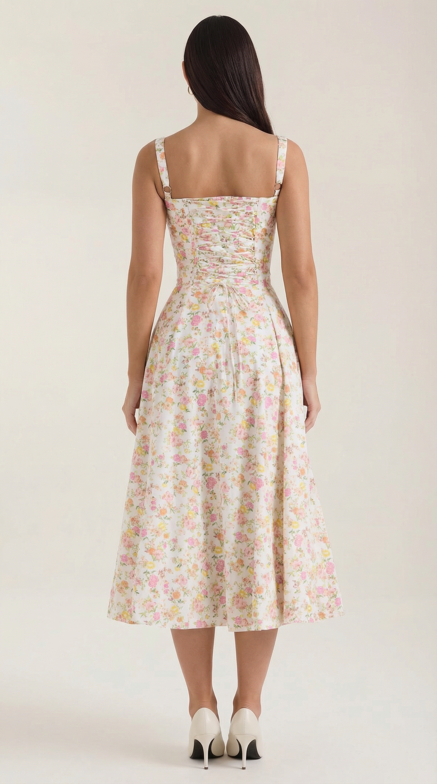 Women's Floral Midi Dress Sweetheart