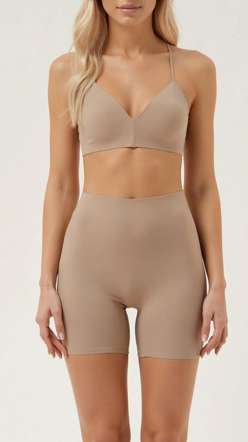 Women's Seamless High Waisted Mid-Thigh Shapewear Shorts