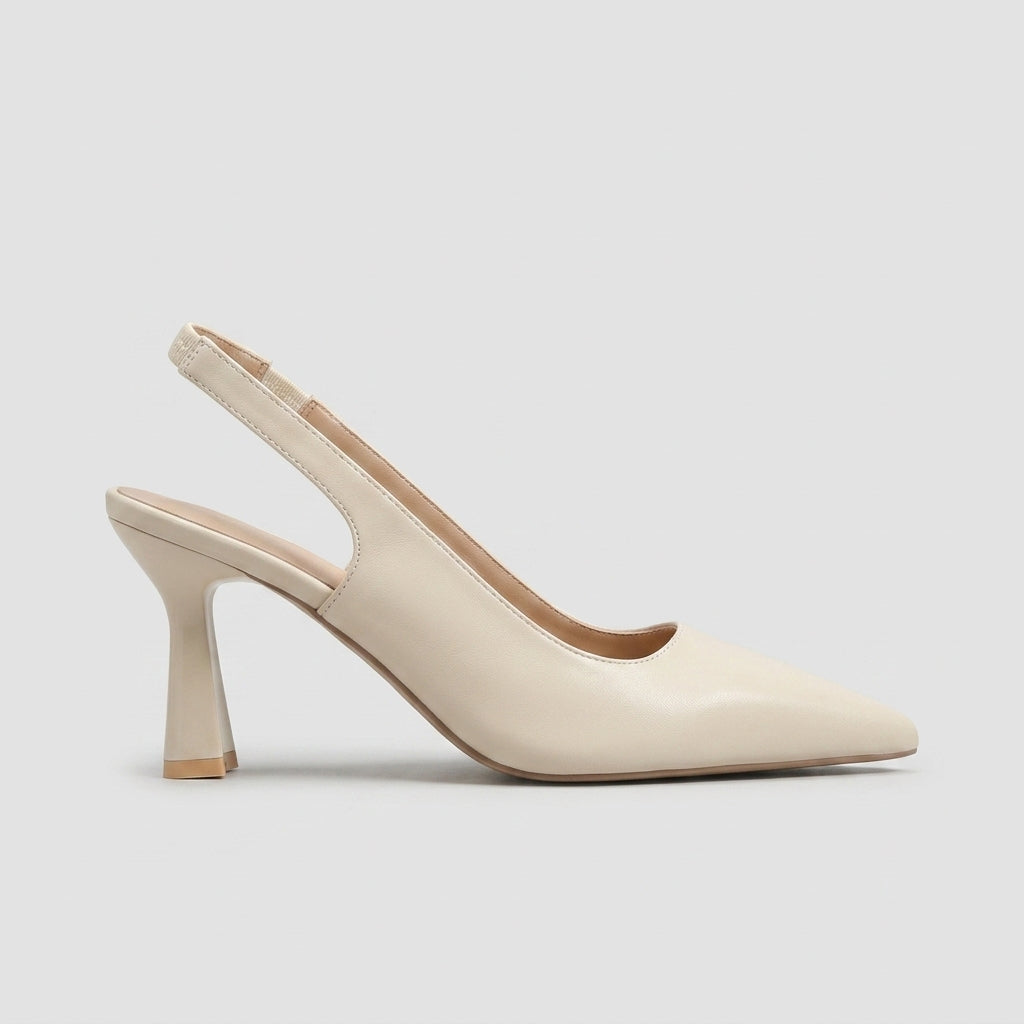 Women's Heels Pointed Toe Slingback Block Heel Mid Height
