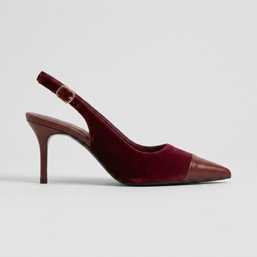 Women's Slingback Heels Pointed Toe - 7cm High