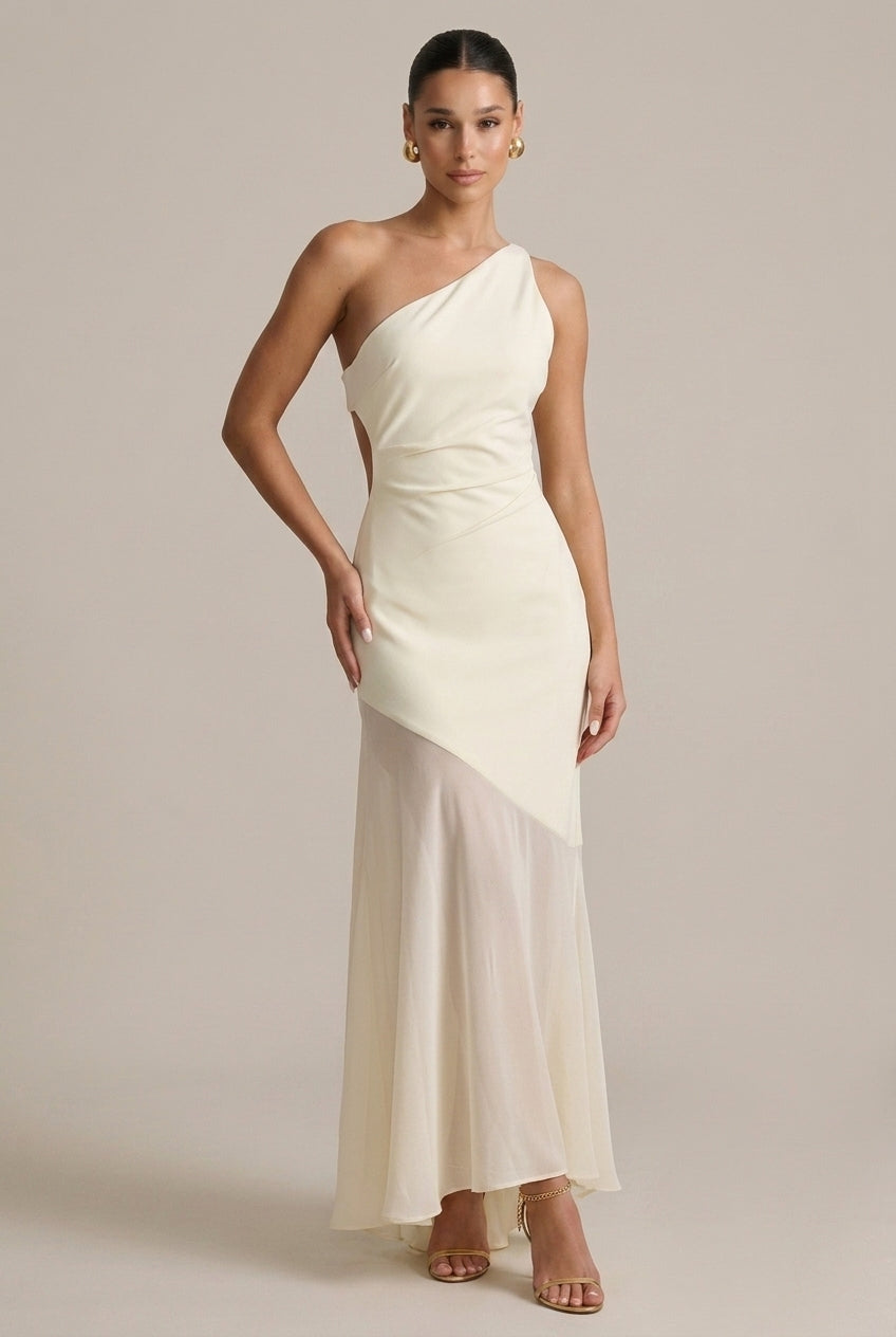 Women's Maxi Dress One-Shoulder Open Back