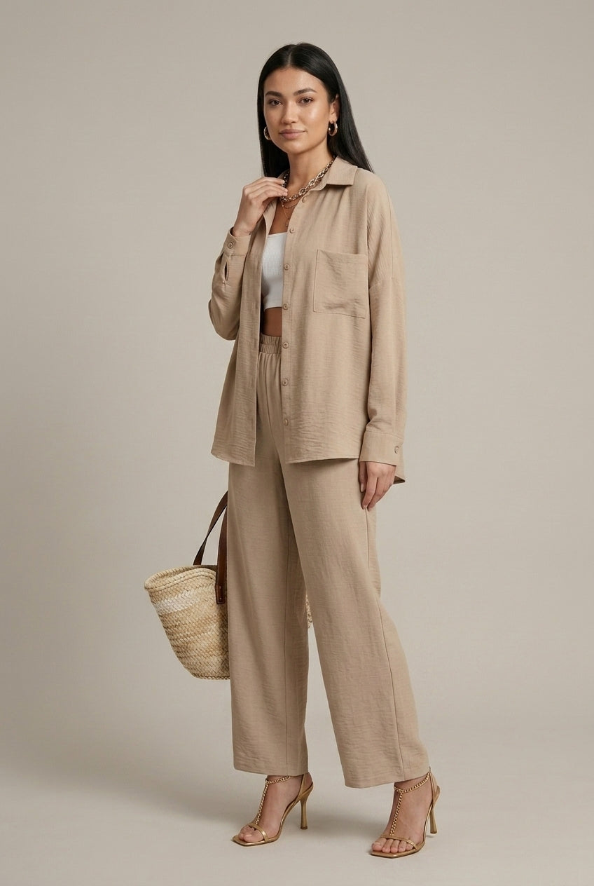 Women's Linen Two-Piece Set Oversized