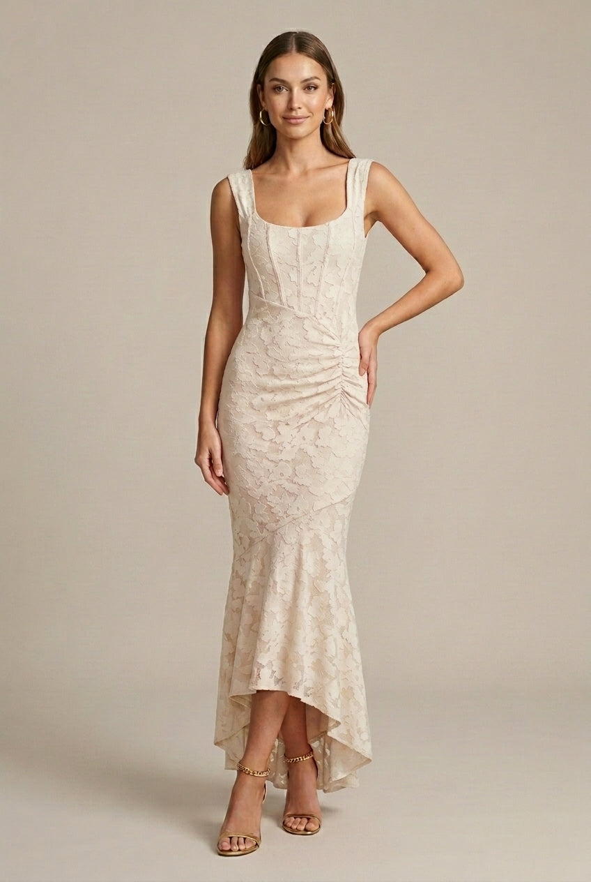 Women's Midi Dress Ruched Bodycon