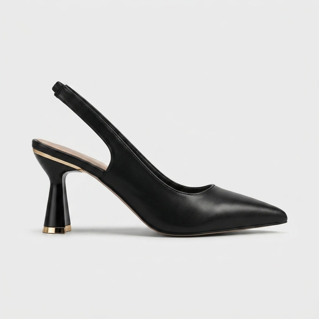 Women's Heels Pointed Toe Slingback Block Heel Mid Height