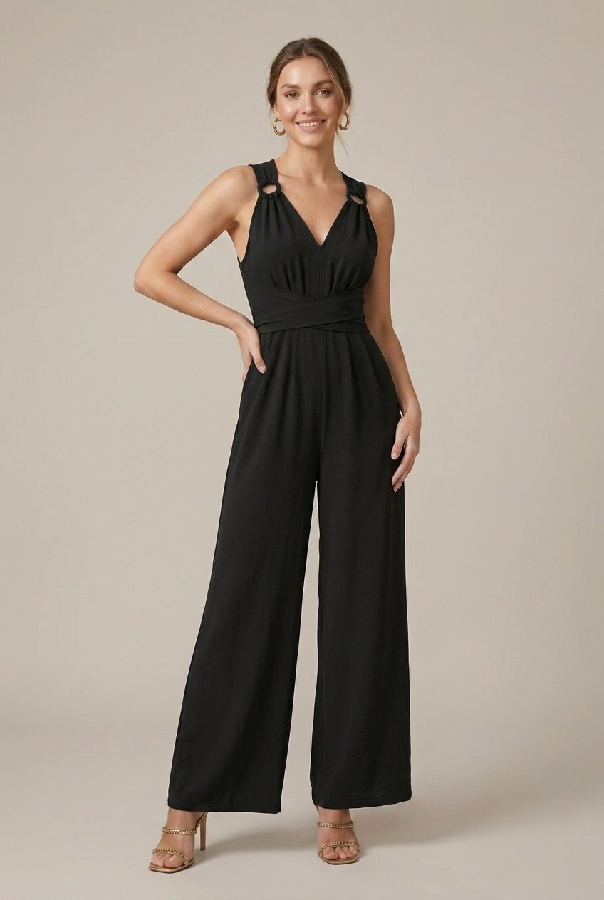 Women's Jumpsuit Sleeveless Ring Strap Style