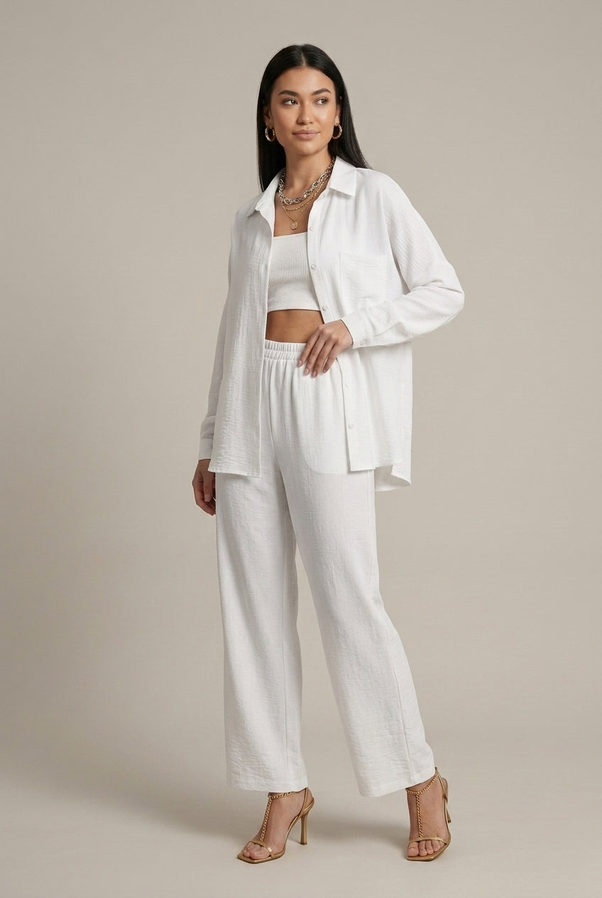 Women's Linen Two-Piece Set Oversized